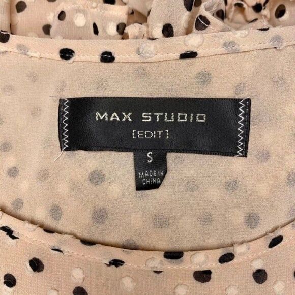 Max Studios Bell Sleeve Top Blush Pink Black Small - Picture 9 of 10